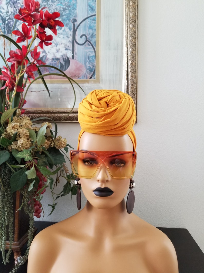 Jersey Knit Head Wrap Stretchy Scarf Turban African Etsy