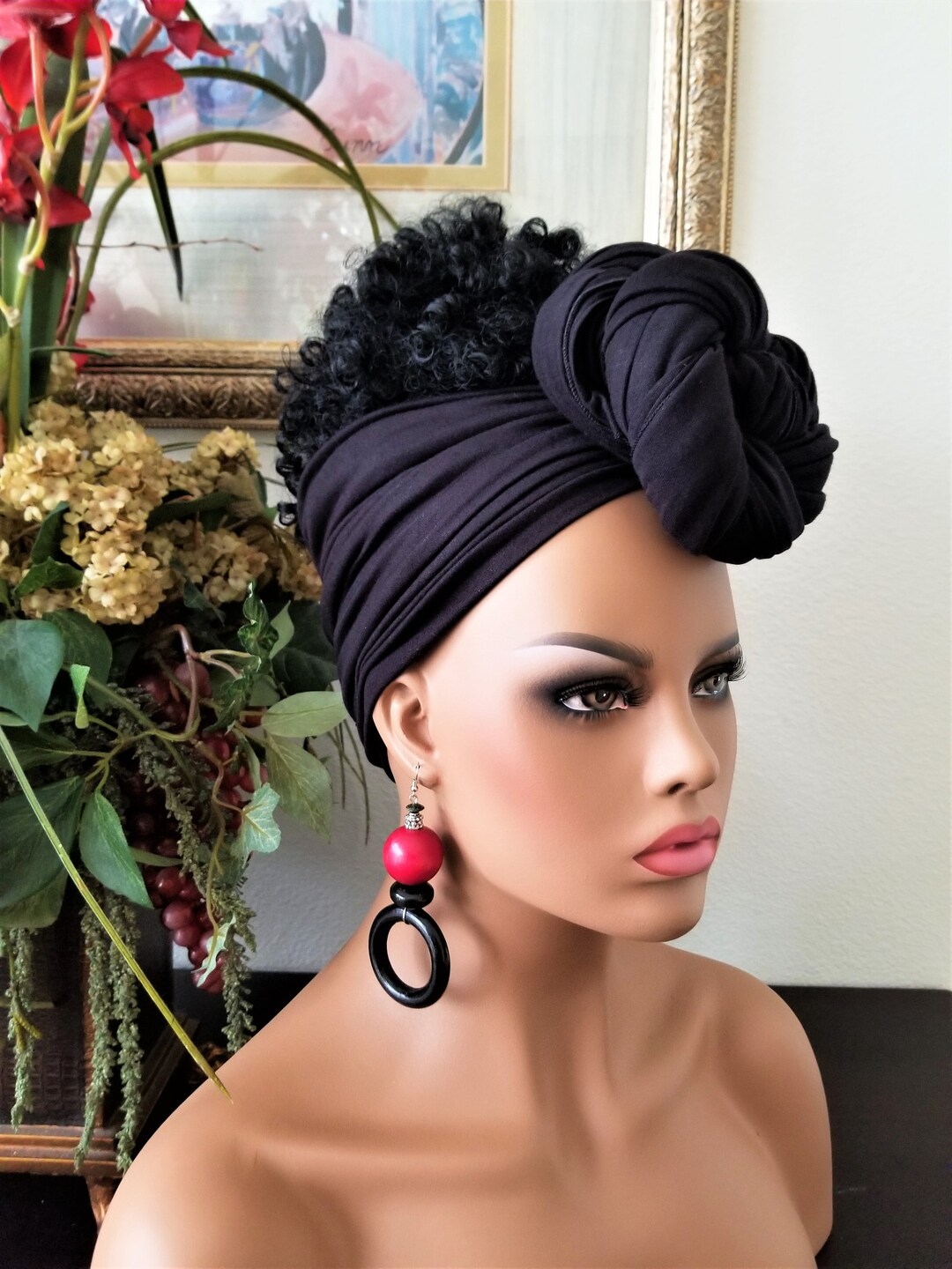 Jersey Knit Head Wrap, Stretchy Scarf, Turban, African Headwrap, Not