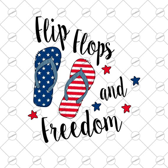 4th of july flip flops