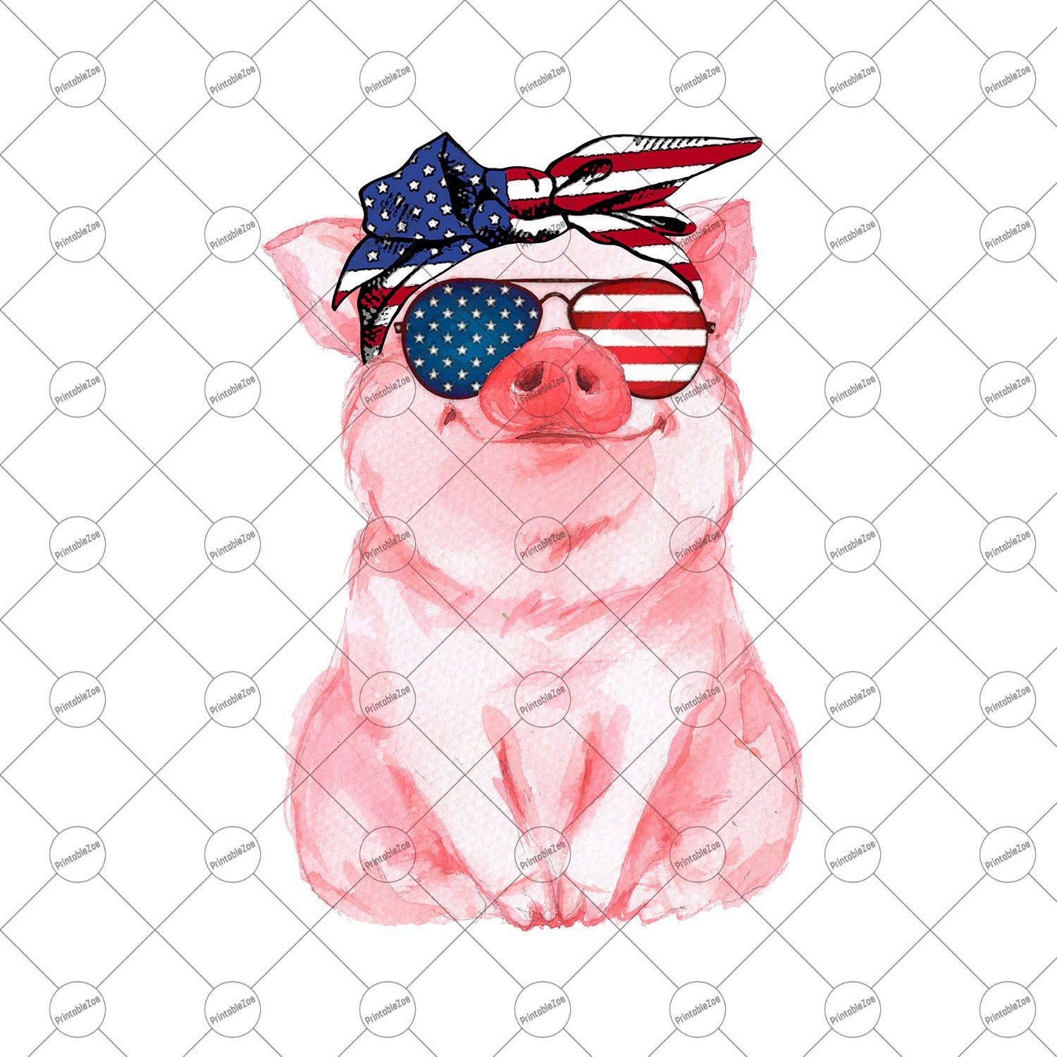 Download 4th Of July Pig Svg Cute Pig With Stars And Stripes Bandana Independence Day Patriotic Pig Red White And Blue Us Flag Pig Svg Dxf Cut Files Art Collectibles Digital Delage Com Br