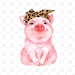 Cheetah Bandana Pig PNG, Sublimation Designs Download, Clipart, Printable File, Digital Download, Iron On Shirt Designs