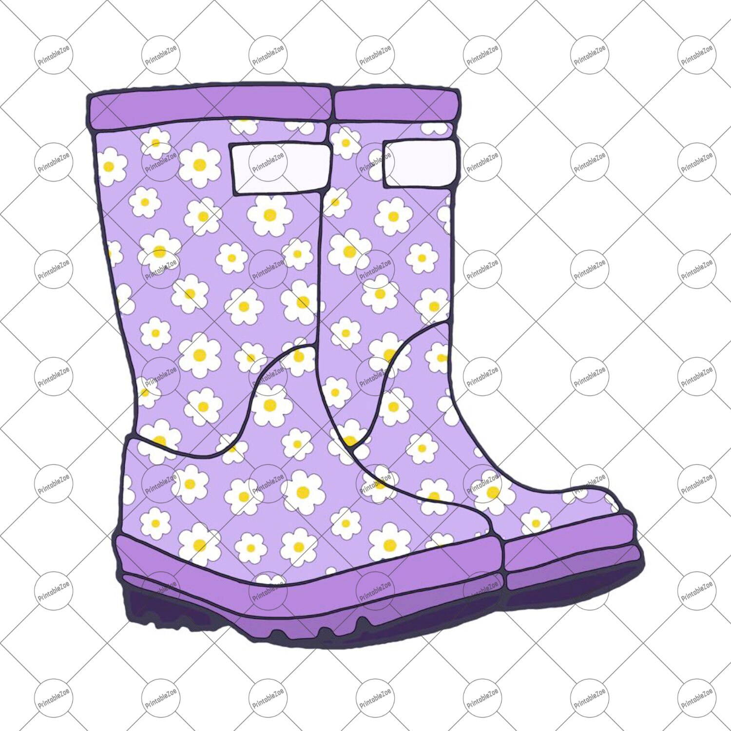 Purple Rain Boots - Etsy