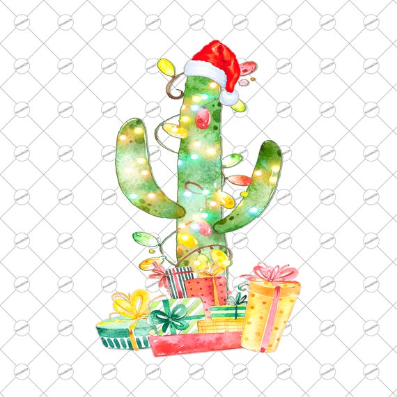 Tropical Christmas Cactus Png Christmas Tree Clipart Etsy Singapore