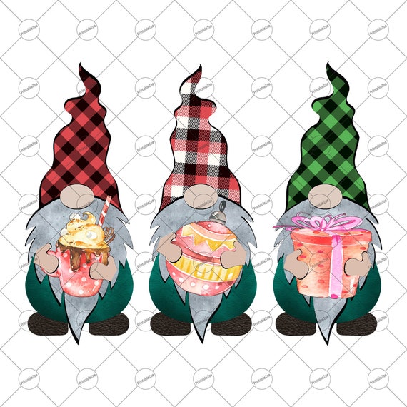 Download Christmas Gnomes Clipart Png Christmas Sublimation Designs Etsy