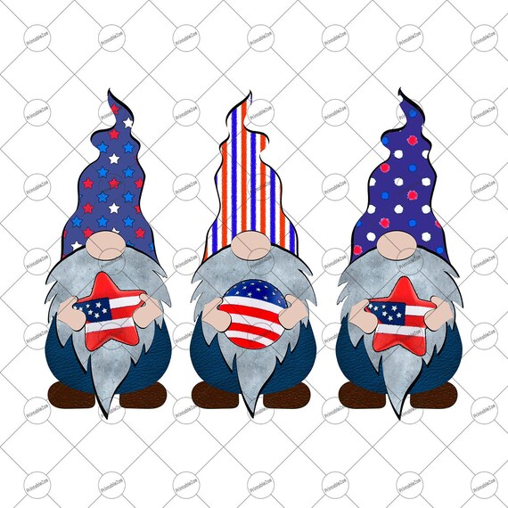 Download 4th Of July Gnomes Patriotic Clipart Sublimation Designs Etsy