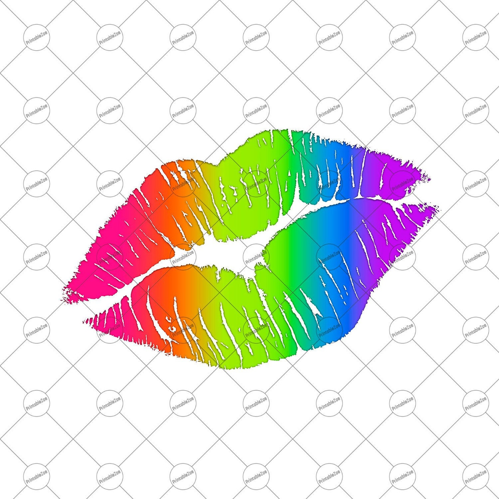 Rainbow Lips LGBT Pride Sublimation Download Lips Clipart - Etsy