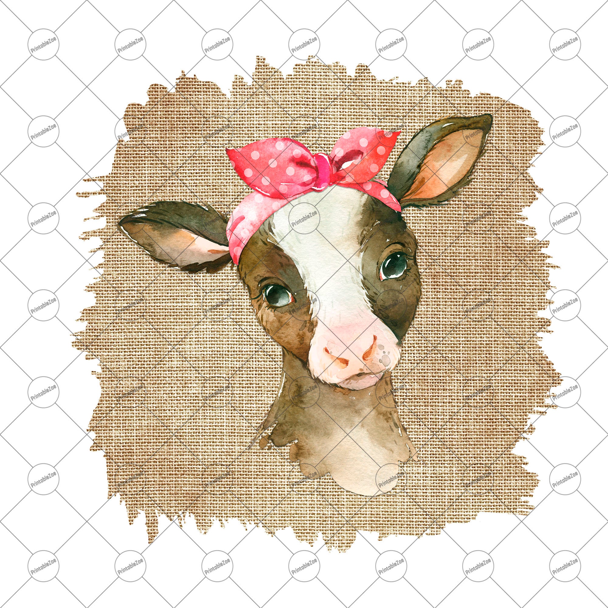 Download Baby Animal Calf Png Watercolor Farm Animal Clipart Cow Etsy
