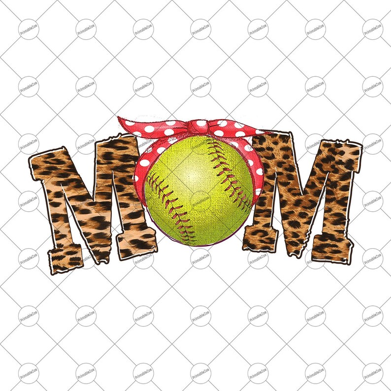 Softball Mom Clipart Softball Printable Softball Mom PNG Etsy