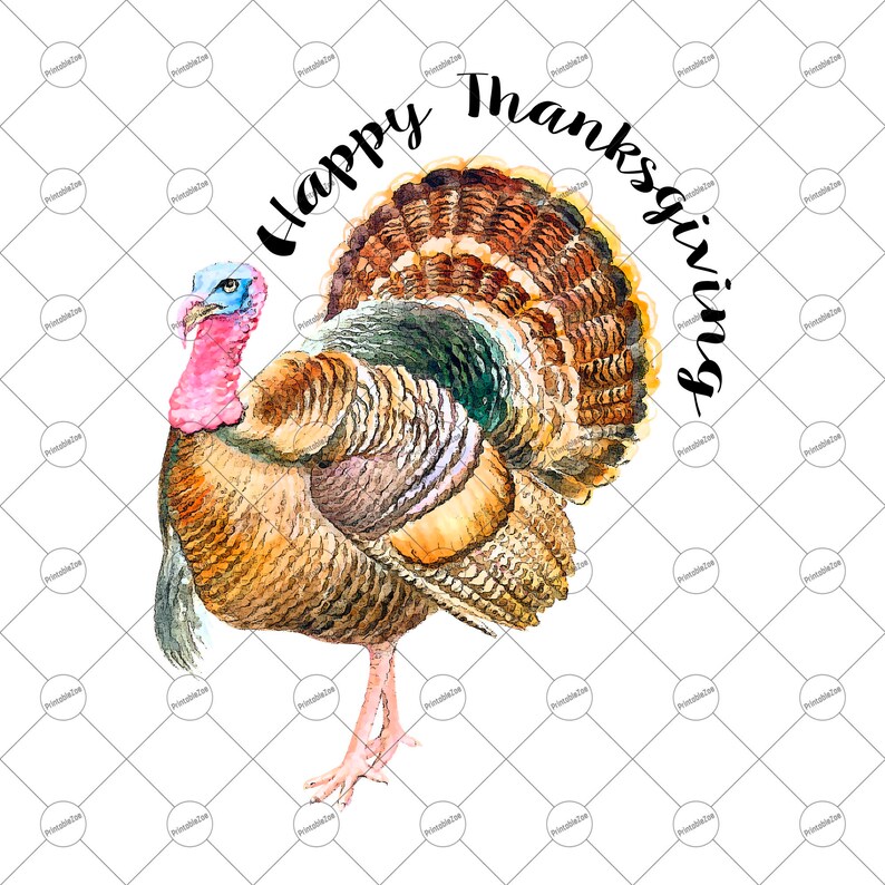 Fall Iron On Shirt Thanksgiving Sublimation Designs Download Autumn Clipart Pillow Printable File Happy Thanksgiving Turkey PNG