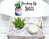 Breaking Up Succs Gift Box - Succulent Gift Box - Divorce Gift - Cheer Up Sunshine Box - Thinking of you - Break Up Gift for Friend - (XFB1)