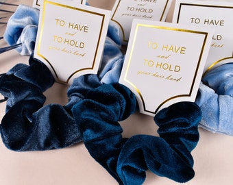 To Have and to Hold Scrunchies Bridesmaid Proposal Scrunchies  Bachelorette Party Favors Hair Bow Scrunchies Favor Bridal Party Favor