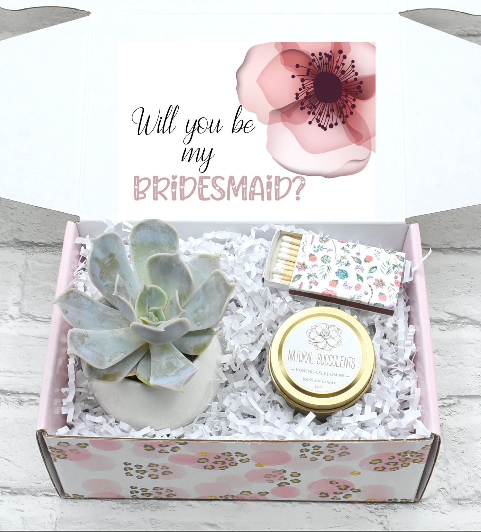 Bridesmaid Proposal Box Set Personalized Bridesmaid Gift Box Etsy