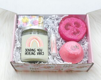 Healing Vibes Spa Gift Box - Get Well Gift Box - Sending Healing Vibes Gift - Friend Gift - Get Well Soon Gift - Gift For Her (XPD8)