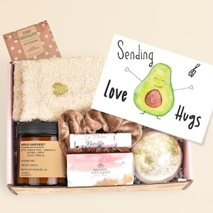 Sending you love and hugs , sympathy gift , Care Package For Her , thinking of you , encouragement gift, cheer up, get well XAB7 image 1