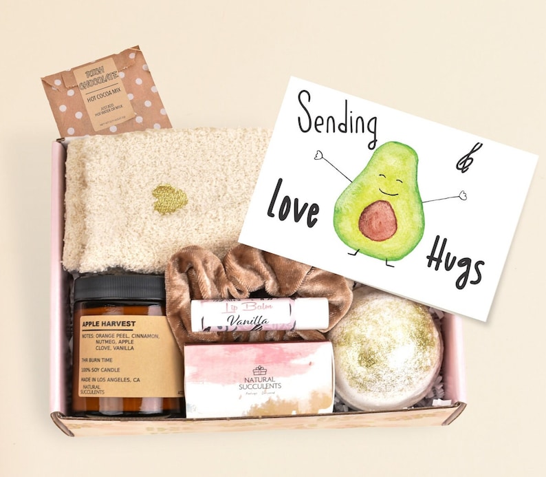 Sending you love and hugs , sympathy gift , Care Package For Her , thinking of you , encouragement gift, cheer up, get well XAB7 image 1