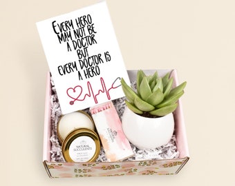 Care Package For Doctor - Doctor Appreciation - Thank You Gift - Care Package - Appreciation Care Package - Succulent Gift box (XBO7)