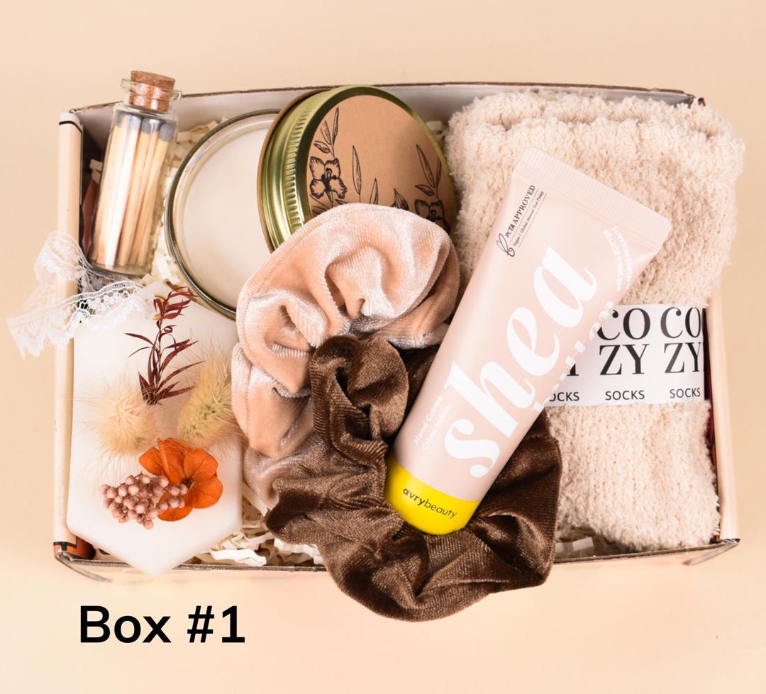 Hug in A Box, Cozy Care Package, Self Care Basket, Blanket Gift Box ...