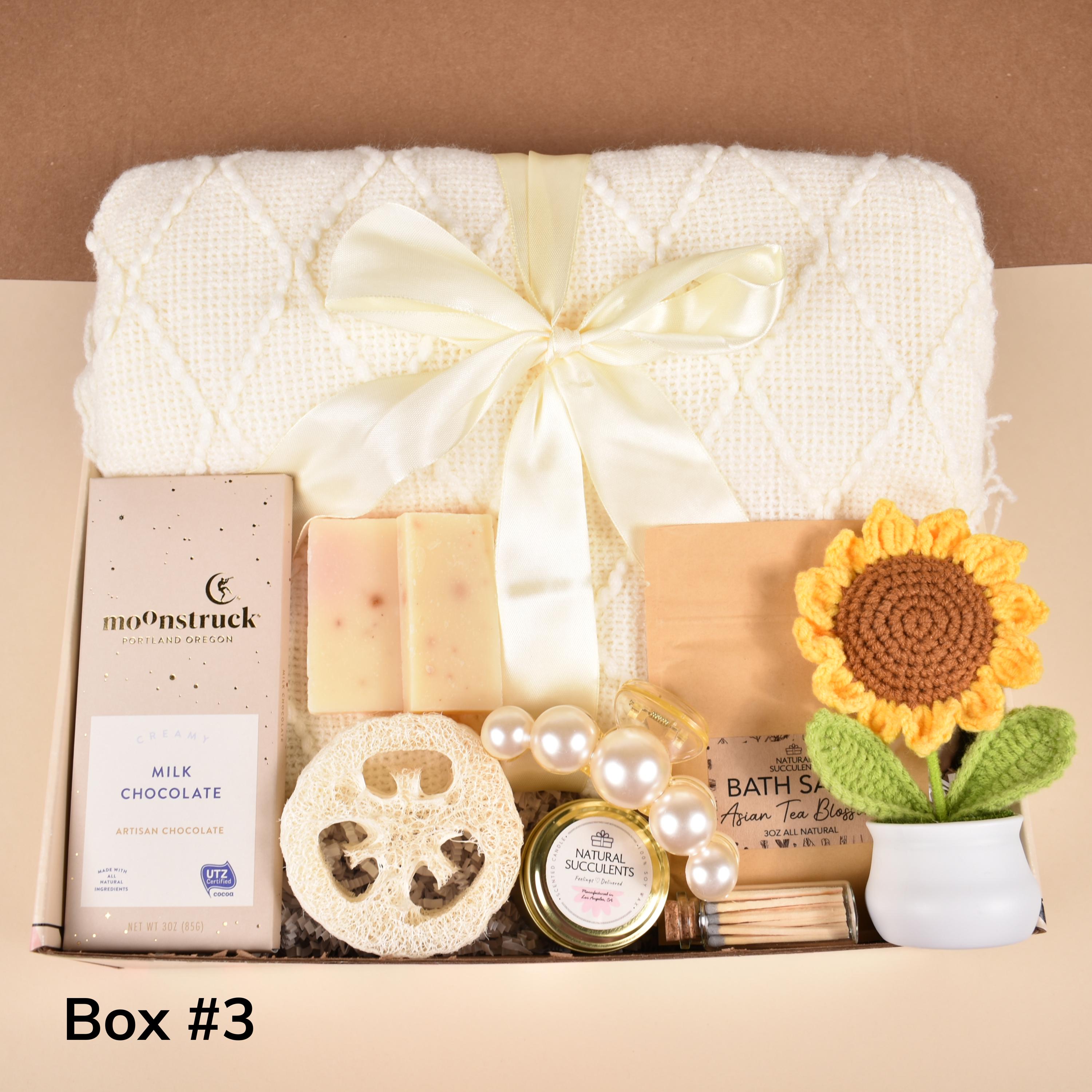 Hug In A Box, Encouragement Gift, Cozy Care Package, Self Care Basket, Blanket Gift Box, Friend Gift Set, Hygee Gift Box, Thinking Of You