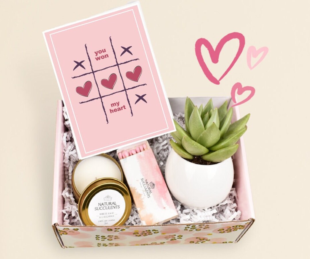 Etsy Valentines Day Gifts
 Personalized Valentines Day Gift Succulent Gift Box Love You Gift Box