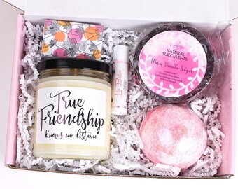 Friendship Knows No Distance Spa Gift - I Miss You - Gift For Friend - Gift For Women - Long Distance Friendship Gift - Gift For Her  (XPL5)