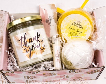 APPRECIATION GIFT - Thank You Gift for Friend Thank You Gift Box Thank You Candle Set Coworker Gift Appreciation Gift Corporate Gift  (XPN2)