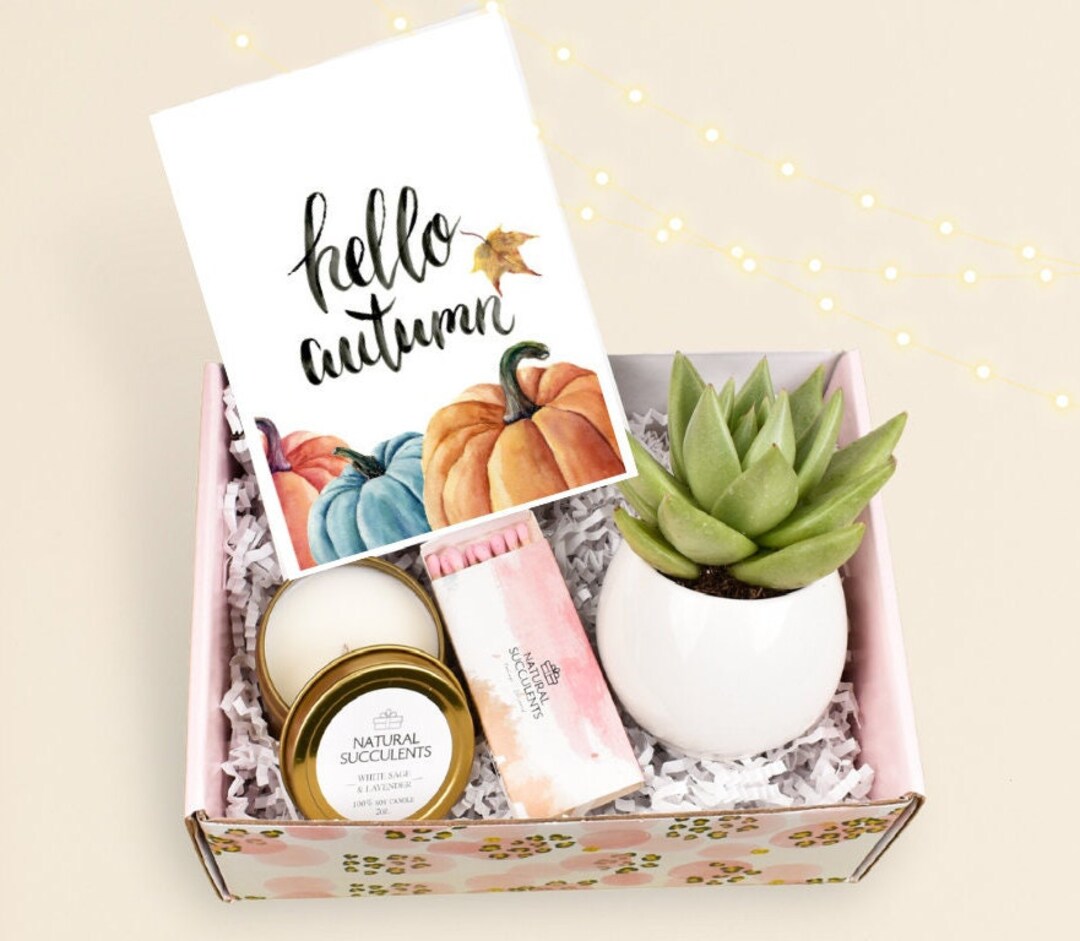 Pumpkin Fall Gift Box Fall Gift Basket Hello Autumn Gift Etsy