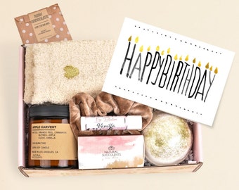 Birthday gift for women - Birthday Care Package - Birthday Gift Best Friend - Birthday Gift Candle Birthday Box - Birthday Self care (XAC1)