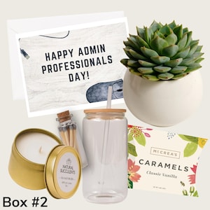 Gift for Admin Day - Administrative Professional Appreciation Succulent Gift Box - Corporate Gift Ideas - Secretary Appreciation Gift (XFO5)