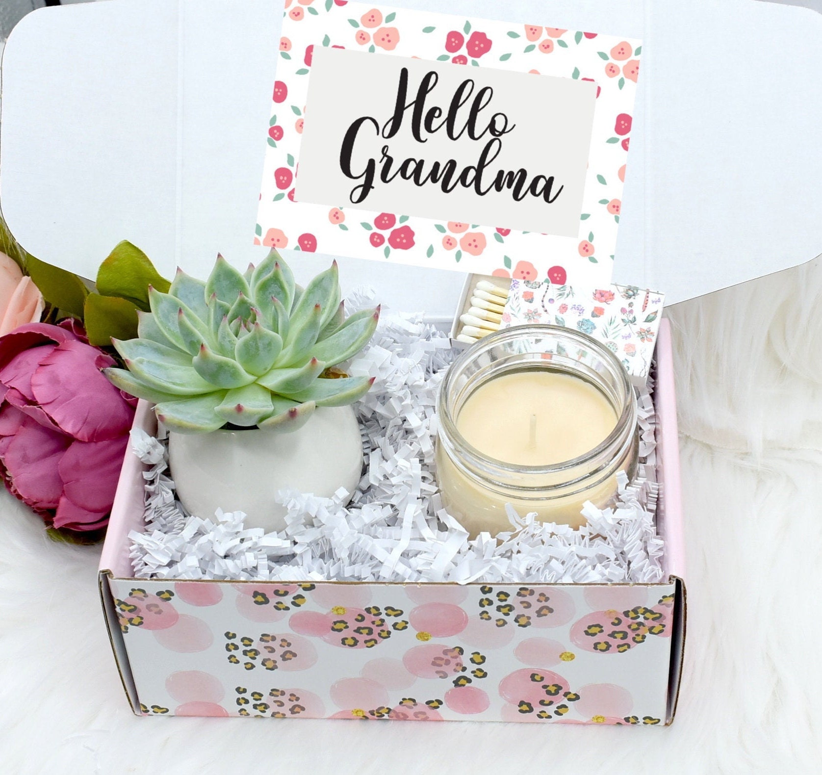 Custom Grandma Gift Box Hello Grandma Grandma Gift Box Etsy