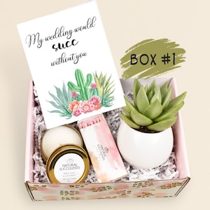 Bridesmaid Proposal Bridesmaid Proposal Gift Bridesmaid Proposal Card Succulent Gift Box Will you be my bridesmaid Gift Ideas XFB5 image 1