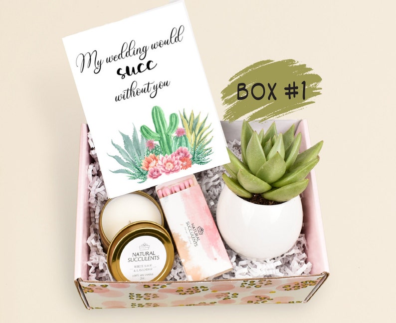 Bridesmaid Proposal Bridesmaid Proposal Gift Bridesmaid Proposal Card Succulent Gift Box Will you be my bridesmaid Gift Ideas XFB5 image 1