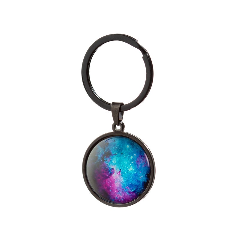 Galaxy Keychains/ Keychains/ Keyrings/ Galaxy / Black Etsy