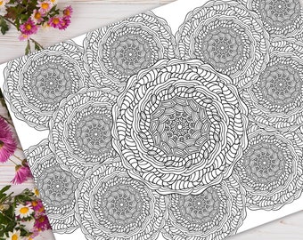 Playing with Symmetry a Mandala Coloring Book Printable