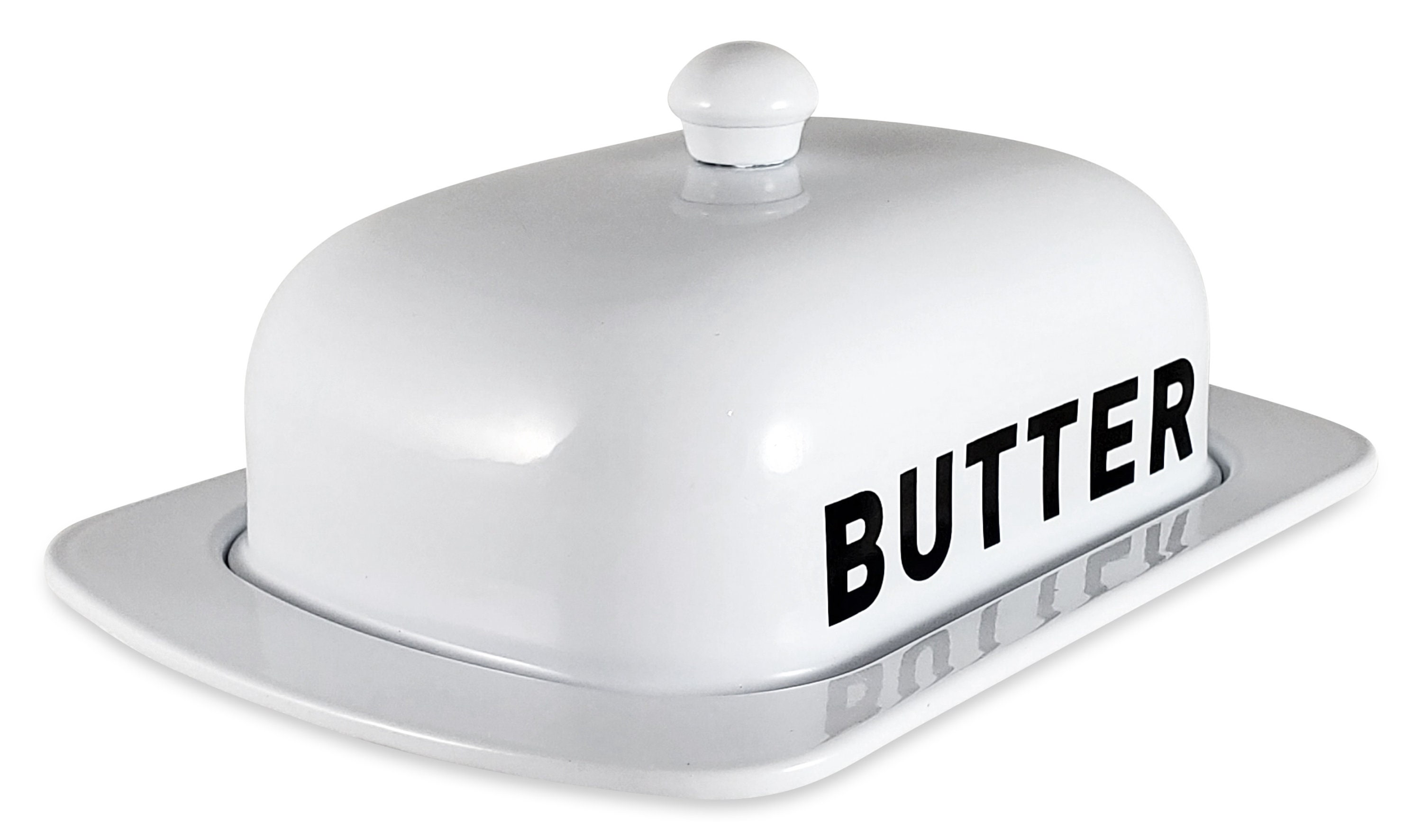 Metal Butter Dish with Lid Enamel Porcelain Farmhouse Etsy
