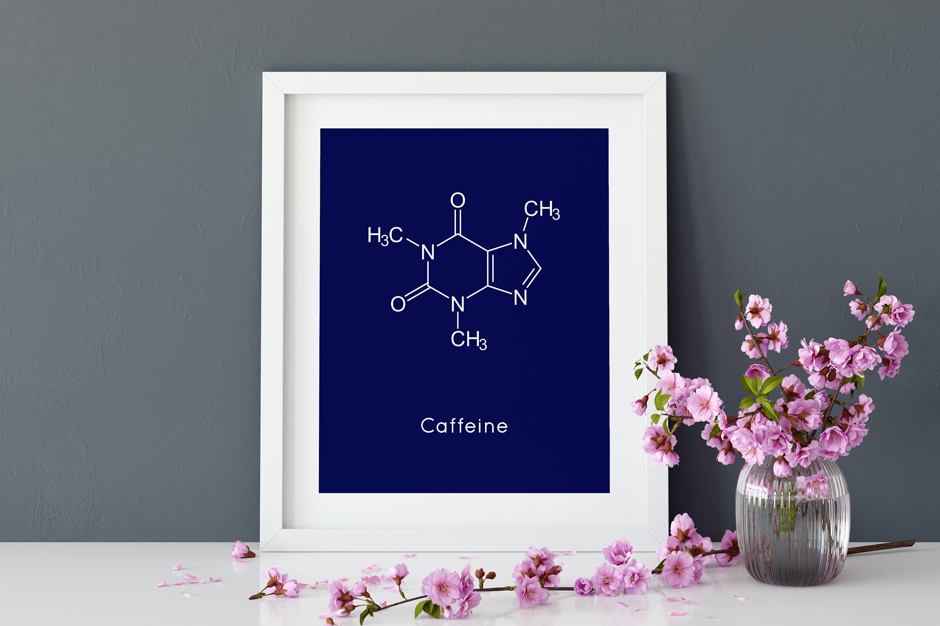 Instant Download Caffeine Molecule Coffeine Printable Chemistry Wall ...