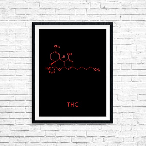 Instant Download THC Molecule Cannabis Print Marijuana Drugs Science Gift Digital Download Chemistry Art Pharmacy Downloadable Prints 6