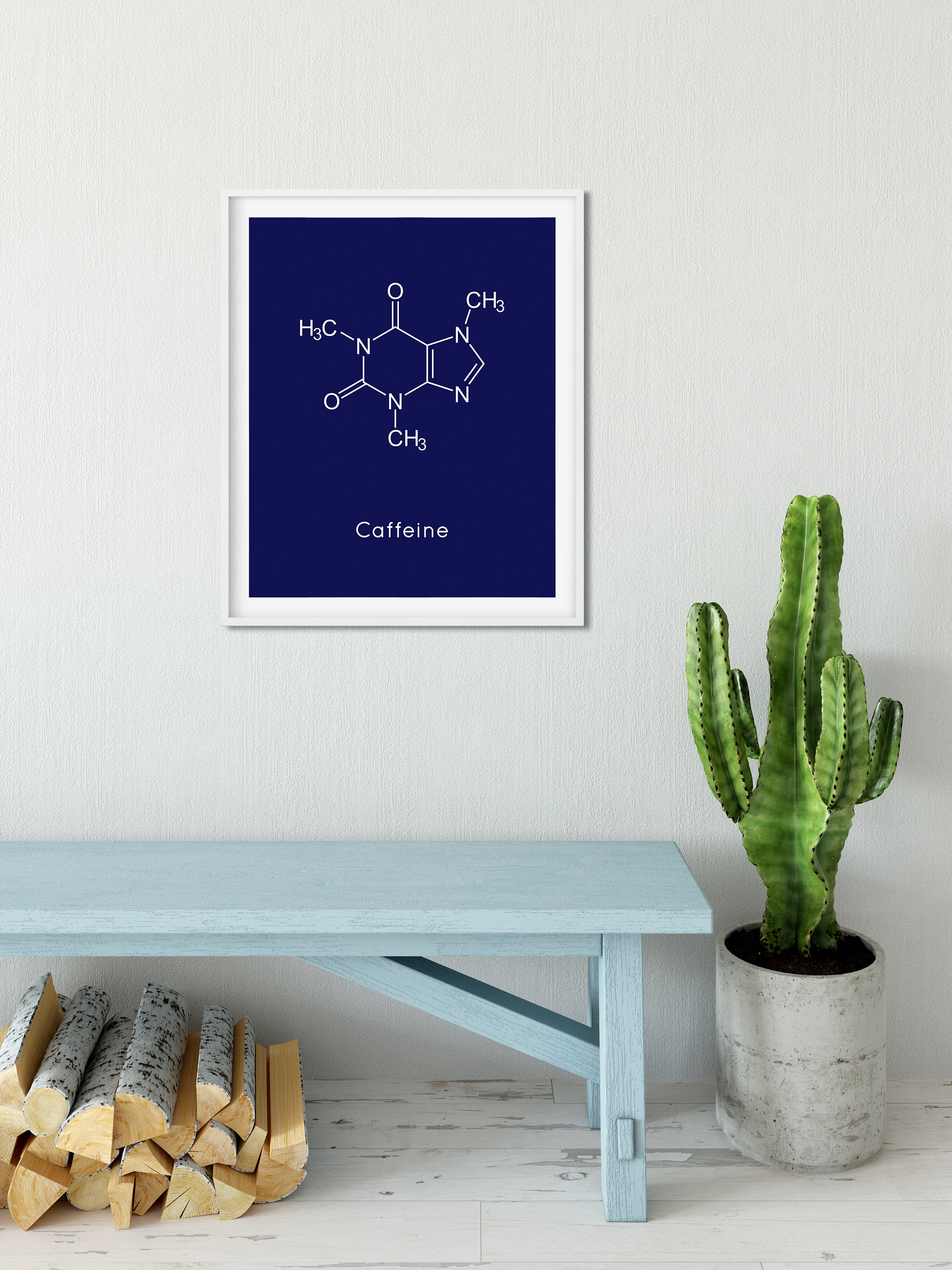 Instant Download Caffeine Molecule Coffeine Printable Chemistry Wall ...