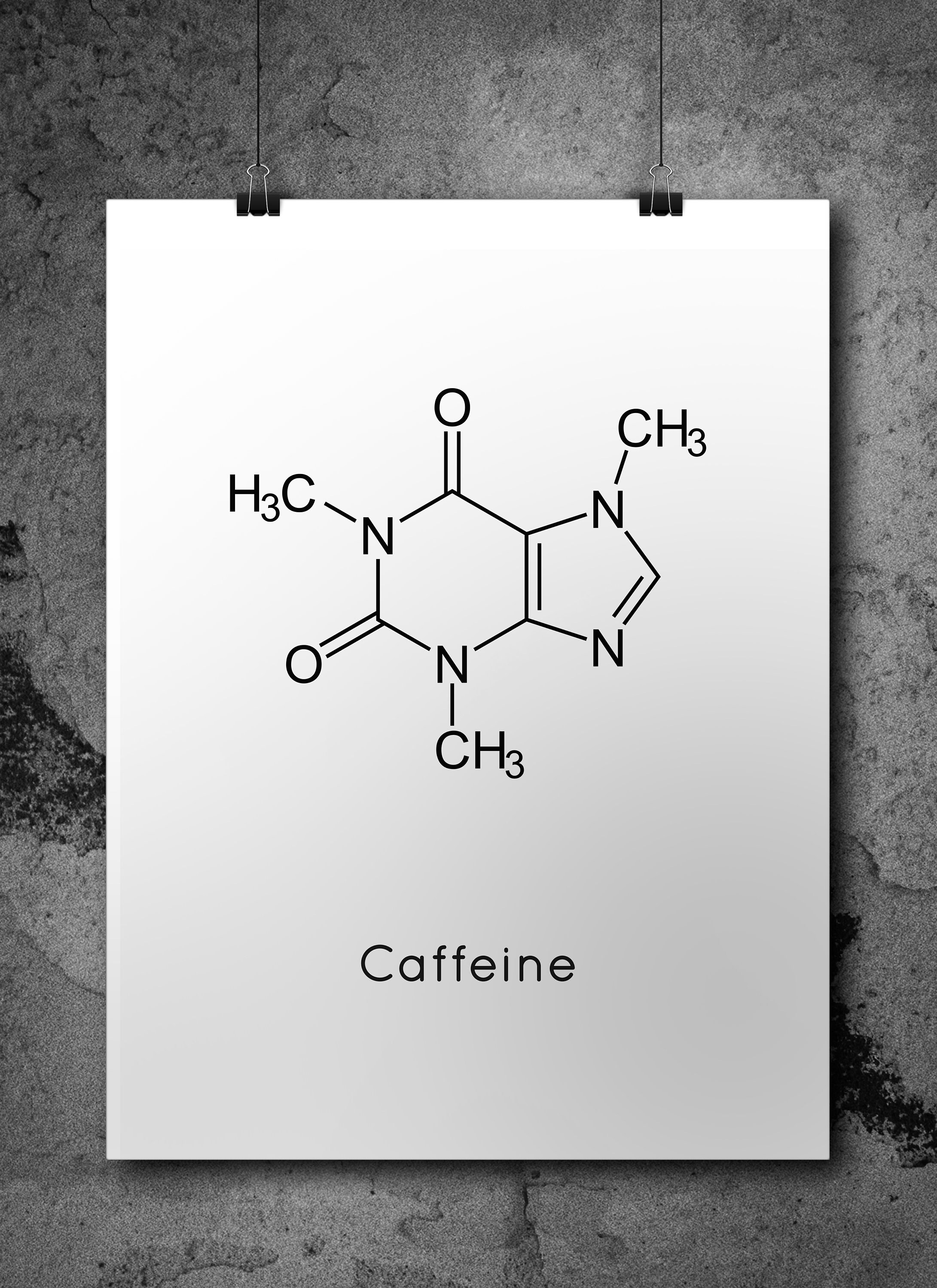 Instant Download Caffeine Molecule Coffeine Printable Chemistry Wall ...