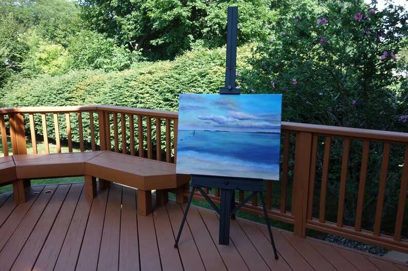 Large Abstract Beach Painting 30x24, Original Art, Living Room Art, Beach House Art, Beach Decor