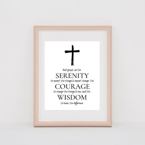 Serenity Prayer Printable, 8x10, instant download
