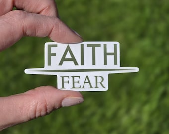 Faith over Fear Bible verse sticker scripture sticker