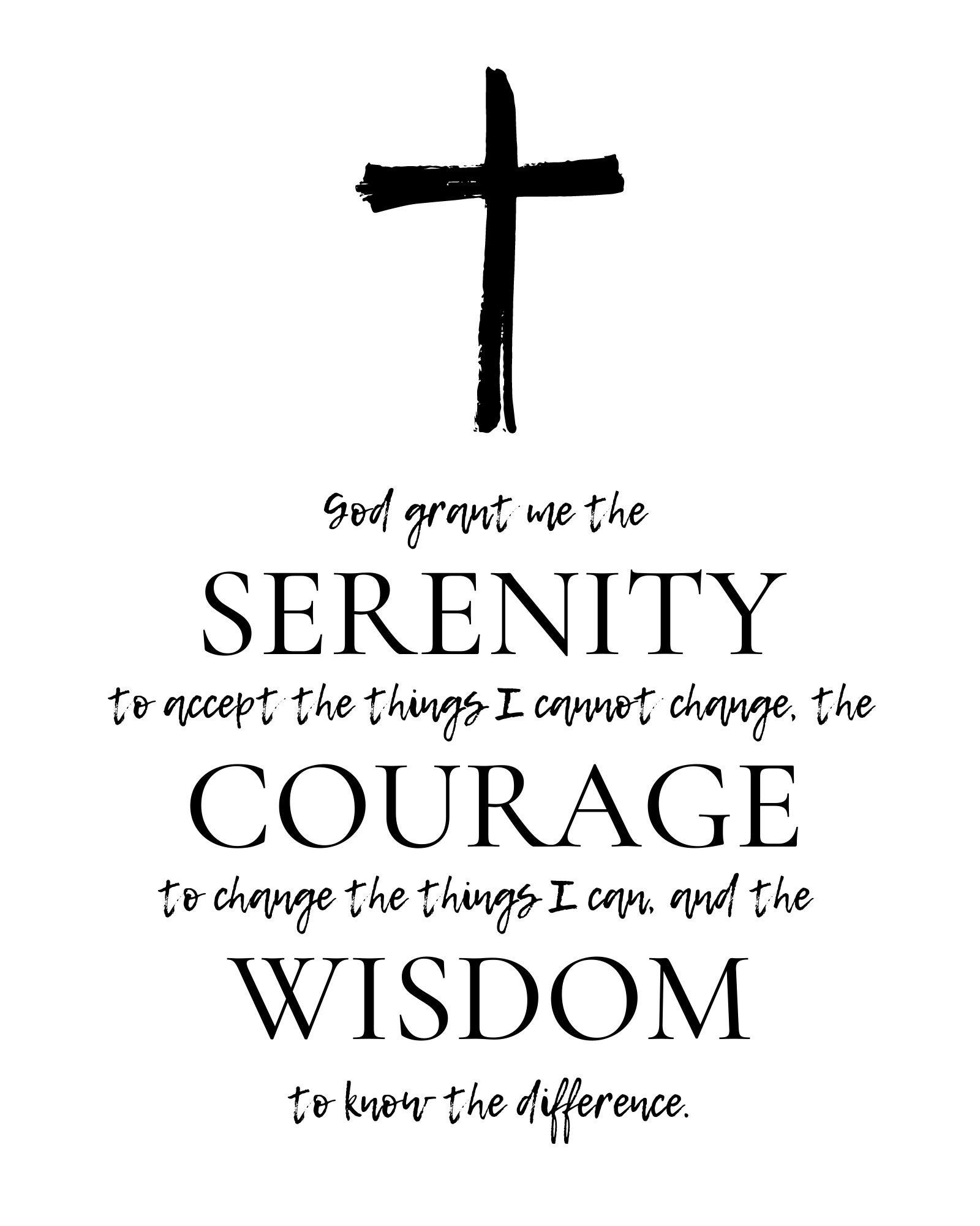 Serenity Prayer Printable, 8x10, Instant Download - Etsy