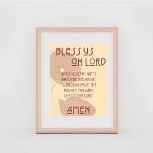 Bless Us Oh Lord Dinner Prayer Printable