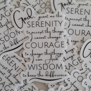 Serenity Prayer sticker Christian sticker Bible journaling sticker prayer journal sticker CLEAR