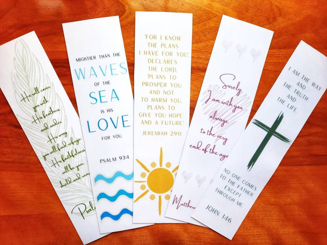 Scripture Embeded Bookmarks Scripture Bookmarks, Print at Home Digital Download - Etsy