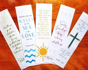 Scripture Bookmarks, print at home digital download