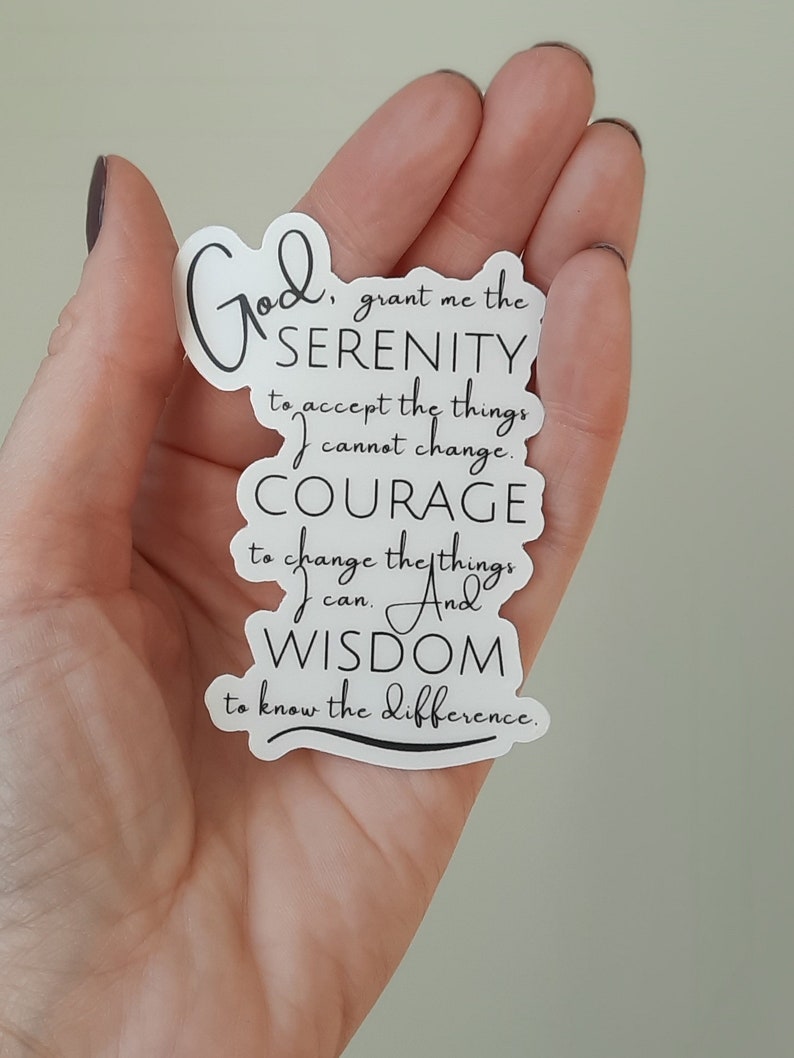 Serenity Prayer Sticker Christian Sticker Bible Journaling Sticker ...