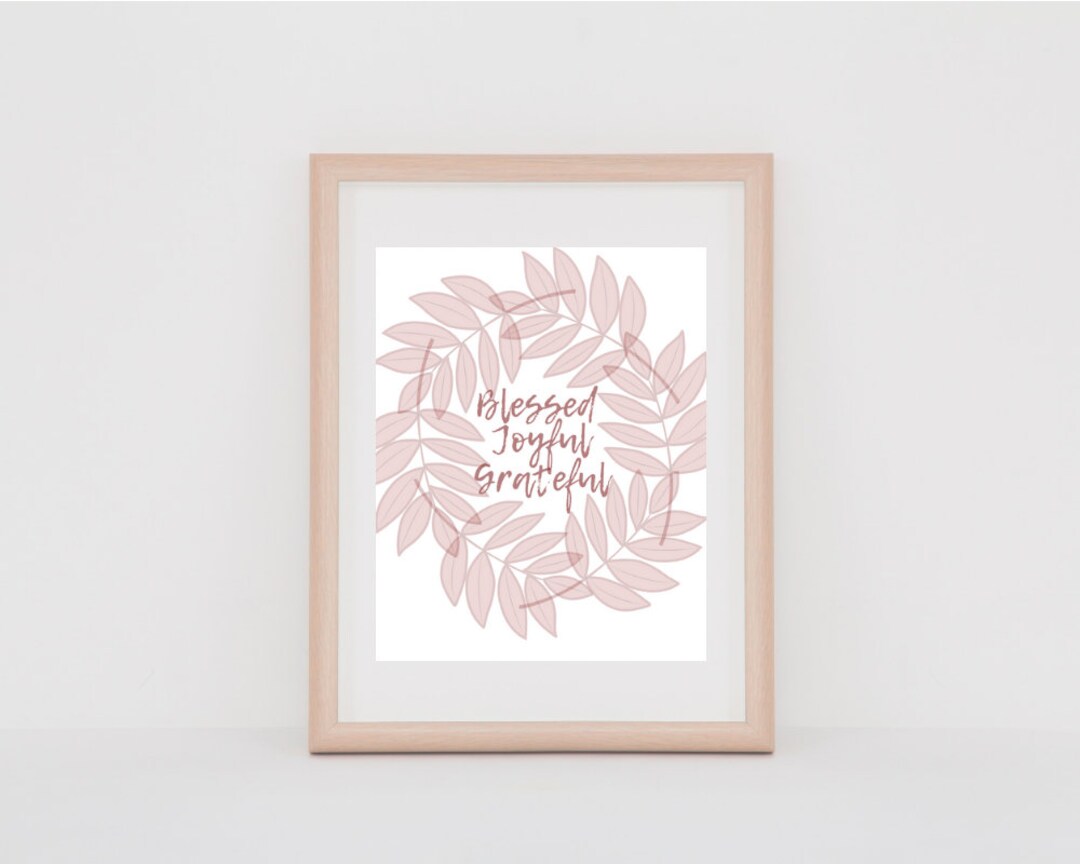 Blessed Joyful Grateful Printable - Etsy