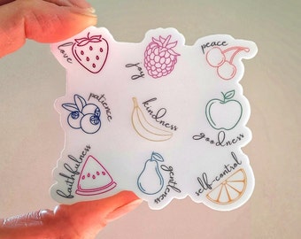 Fruit of the Spirit sticker scripture sticker bible verse sticker Galatians 5:22-23 sticker