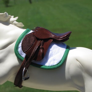 KELLY GREEN Hunter Jumper all purpose saddle pad for Breyer and Peter Stone model horse horses LSQ